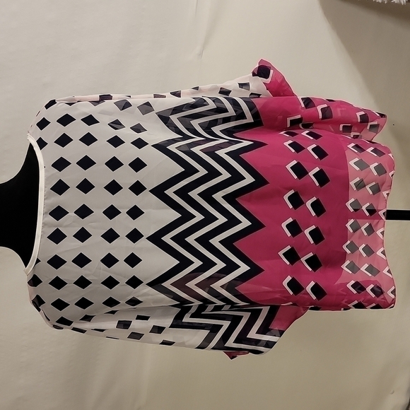 chiffon poncho casual loose blouse with batwing sleeves one size NWOT - Picture 5 of 13